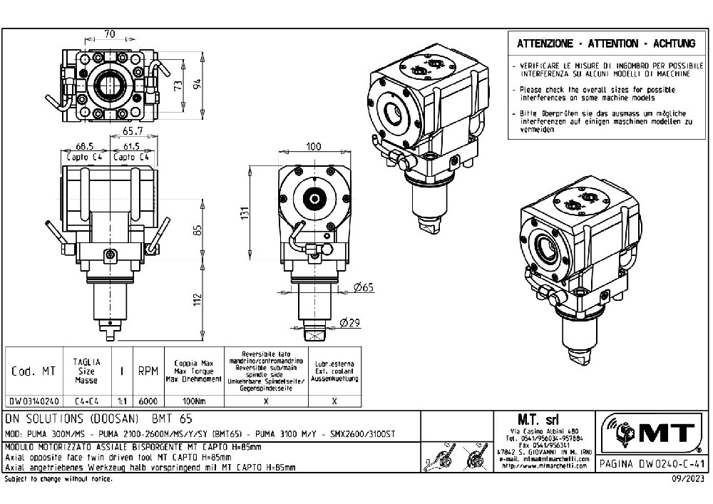 CAPTO-C4+C4軸向刀座